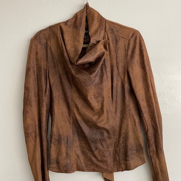 Blanc Nior Faux Leather Moto Jacket - Picture 2 of 6